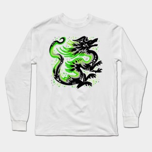 Aromantic Flag Dragon Long Sleeve T-Shirt